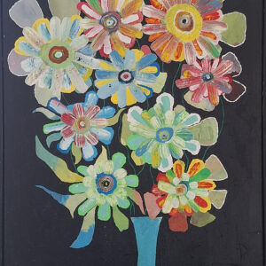 Blomster i blå vase | Lars Hede